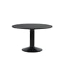 Muuto - Midst Dining table, Ø 120 cm, linoleum black / black