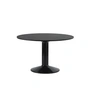 Muuto - Midst Dining table, Ø 120 cm, linoleum black / black
