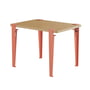 TipToe - Children desk, solid oak, flamingo pink
