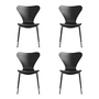 Fritz Hansen - Series 7 chair, monochrome, black / ash stained black (set of 4)