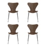 Fritz Hansen - Serie 7 Chair, chrome / natural walnut (set of 4)