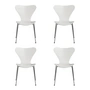 Fritz Hansen - Series 7 chair, chrome / white stained ash (set of 4)