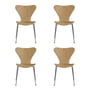 Fritz Hansen - Serie 7 Chair, chrome / natural oak (set of 4)