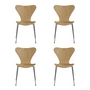 Fritz Hansen - Serie 7 Chair, chrome / natural oak (set of 4)
