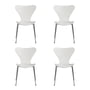 Fritz Hansen - Series 7 chair, chrome / white lacquered ash (set of 4)