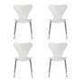 Fritz Hansen - Series 7 chair, chrome / white lacquered ash (set of 4)