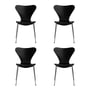 Fritz Hansen - Series 7 chair, chrome / black lacquered ash (set of 4)