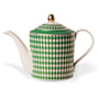 Pols Potten - Chess Teapot 1.1 l, matt glazed, green / gold