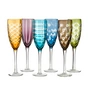 Pols Potten - Cuttings champagne glass, Ø 6 cm, multicoloured (set of 6)