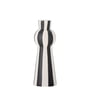 Bloomingville - Eja Candlestick, H 17 cm, black / white