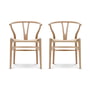 Carl Hansen - CH24 Wishbone Chair , beech oiled / natural wickerwork (set of 2)