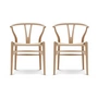 Carl Hansen - CH24 Wishbone Chair , beech oiled / natural wickerwork (set of 2)
