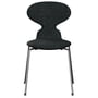 Fritz Hansen - Ant 3101 Chair, black / gray (Vanir 0193) / ash black colored / chromed