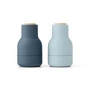 Audo - Bottle Grinder Mill Small, H 1 1. 5 cm, beech / blues (set of 2)