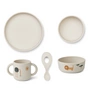 LIEWOOD - Vivi Silicone tableware set, Safari, sandy mix (set of 4)