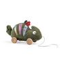 Sebra - Fabric pull-along toy Carley the chameleon, green
