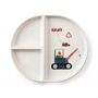 Sebra - Tastii Plate with 3 compartments, Busy Builders