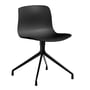 Hay - About A Chair AAC 10, black 2. 0 (plastic glides)