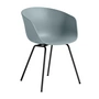 HAY - About A Chair AAC 26 , black / dusty blue 2. 0 (plastic glides)