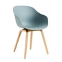 HAY - About A Chair AAC 222, lacquered oak / dusty blue 2. 0 (plastic glides)