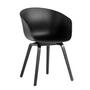HAY - About A Chair AAC 22, black lacquered oak / black 2. 0 (plastic glides)