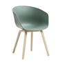 HAY - About A Chair AAC 22, soaped oak / fall green 2. 0 (plastic glides)