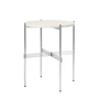 Gubi - TS Coffee table Ø 40 cm, polished / travertine white