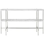 Gubi - TS Console table with tray, polished / marble white
