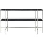 Gubi - TS Console table with tray, polished / marble black