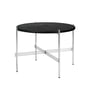 Gubi - TS Coffee table Ø 55 cm, steel polished / marble black