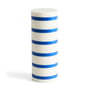 Hay - Column Candle, L, off-white / blue