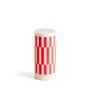 Hay - Column Candle, S, off-white / red
