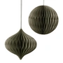 Broste Copenhagen - Christmas Mix Decorative pendant, Ø 13 x H 13 cm, thyme (set of 2)