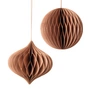 Broste Copenhagen - Christmas Mix Decorative pendant, Ø 13 x H 13 cm, indian tan (set of 2)