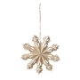 Broste Copenhagen - Christmas Snowflake Decorative pendant, Ø 15 cm, natural brown