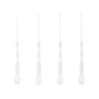 Broste Copenhagen - Christmas Tear Decorative pendant, clear (set of 4)
