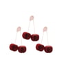 Broste Copenhagen - Cherry Pendant, pompeian red (set of 3)