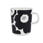 Marimekko - Oiva Unikko Mug with handle, 250 ml, white / black / silver