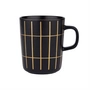 Marimekko - Tiiliskivi Mug with handle, 250 ml, black / gold