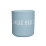 Design Letters - AJ Favourite porcelain mug, jingle bells / light blue