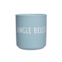 Design Letters - AJ Favourite Porcelain mug, Jingle Bells / light blue