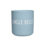 Design Letters - AJ Favourite Porcelain mug, Jingle Bells / light blue