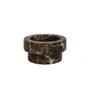 Mette Ditmer - Marble Candle holder, low, brown