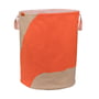 Mette Ditmer - Nova Arte Laundry basket, Ø 40 cm x H 50 cm, latte / orange