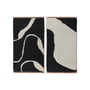 Mette Ditmer - Nova Arte Guest towel, 40 x 55 cm, black / off-white (set of 2)
