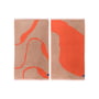 Mette Ditmer - Nova Arte Guest towel, 40 x 55 cm, latte / orange (set of 2)