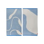 Mette Ditmer - Nova Arte Guest towel, 40 x 55 cm, light blue / off-white (set of 2)