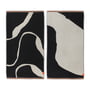 Mette Ditmer - Nova Arte Towel, 50 x 90 cm, black / off-white (set of 2)