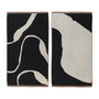 Mette Ditmer - Nova Arte Towel, 50 x 90 cm, black / off-white (set of 2)