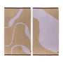 Mette Ditmer - Nova Arte Towel, 50 x 90 cm, sand / purple (set of 2)